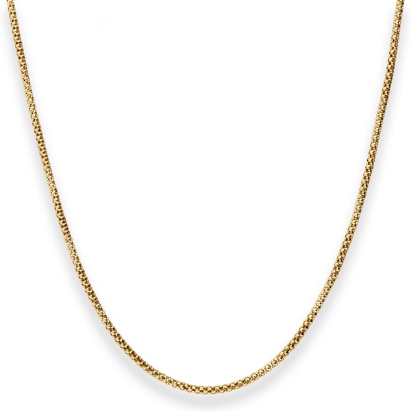 1.8mm Himbeerkette aus 585 Gelbgold 42cm