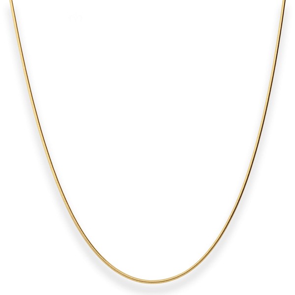 0.9mm Schlangenkette aus 585 Gelbgold 50cm