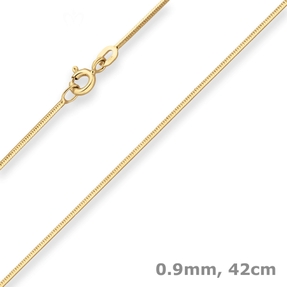 0,9mm Schlangenkette diamantiert Collier Halskette aus 585 Gold Gelbgold 42cm 0,9mm Schlangenkette diamantiert Collier Halskette aus 585 Gold Gelbgold 42cm