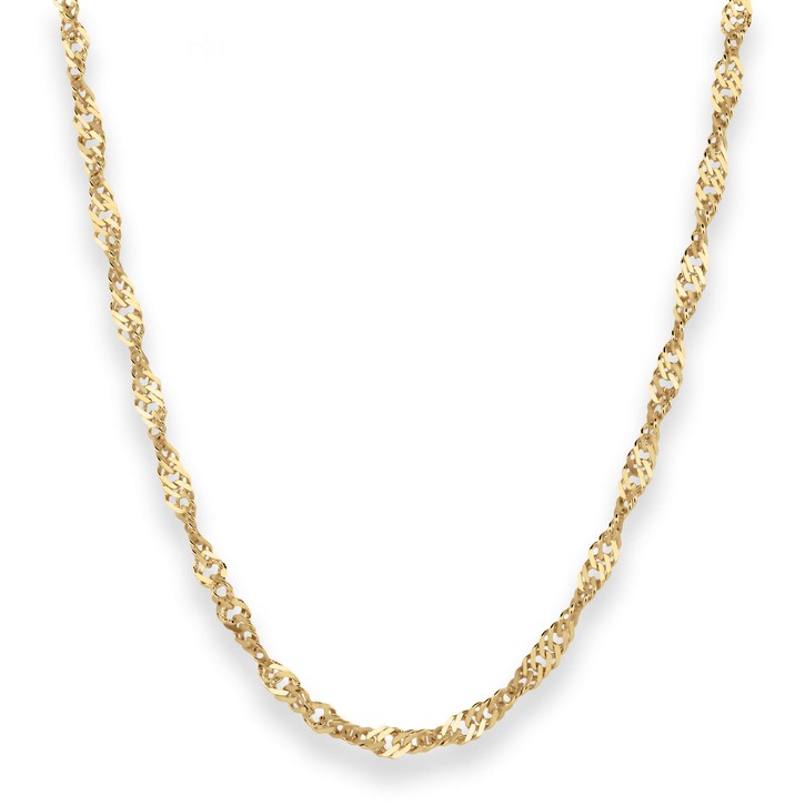3.8mm Singapurkette aus 585 Gelbgold 42cm