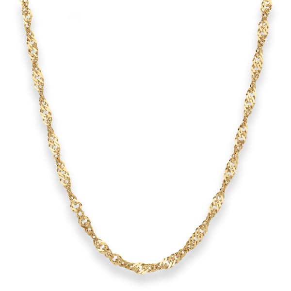 3.8mm Singapurkette aus 585 Gelbgold 50cm