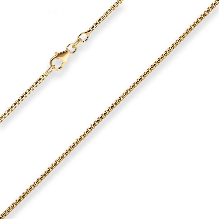 1.5mm Veneziakette rund aus 585 Gelbgold 42cm