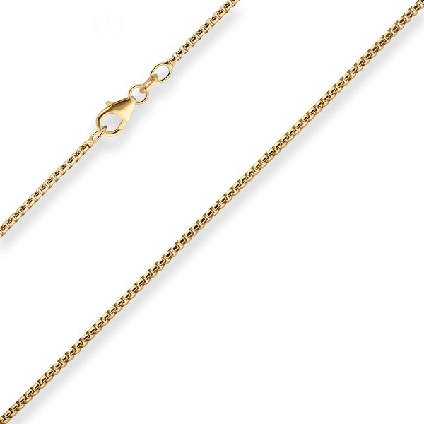 1.5mm Veneziakette rund aus 585 Gelbgold 45cm