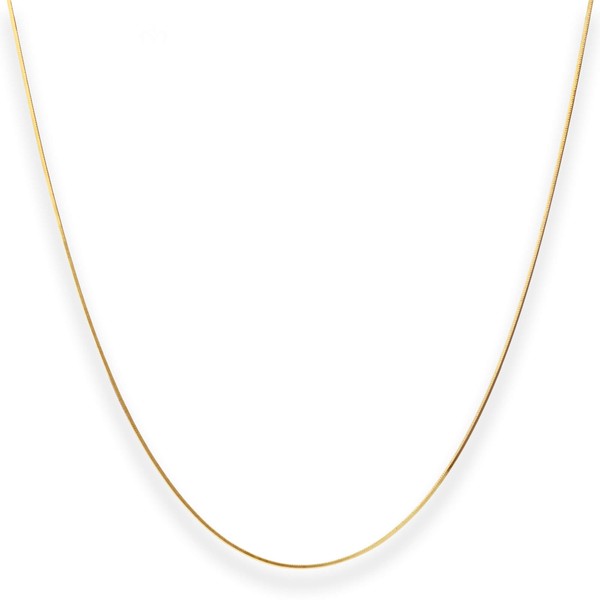 0.8mm Schlangenkette diamantiert aus 750 Gelbgold 42cm