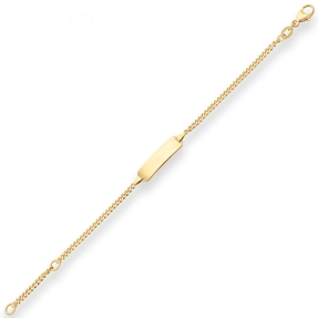 2,1mm Id-Armband Panzerkette Schildband Armschmuck aus 750 Gold Gelbgold 14cm 2,1mm Id-Armband Panzerkette Schildband Armschmuck aus 750 Gold Gelbgold 14cm