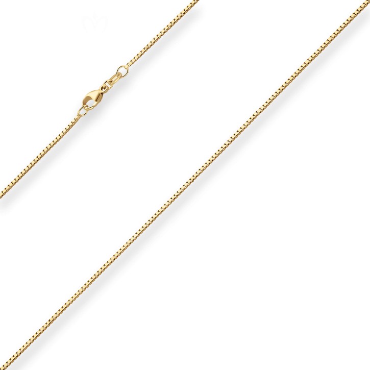 1.2mm Veneziakette aus 750 Gelbgold 55cm