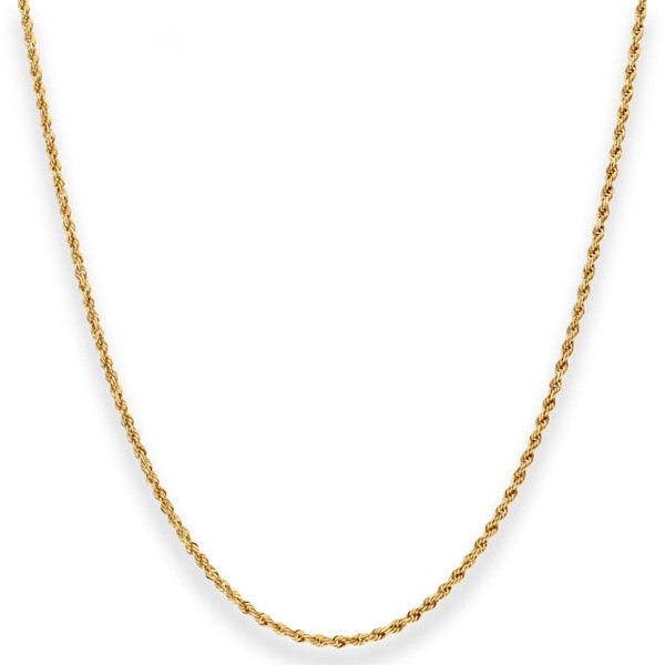 1.4mm Kordelkette massiv aus 750 Gelbgold 42cm