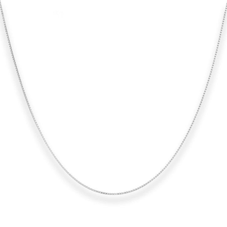 0.9mm Veneziakette aus 375 Weißgold 42cm