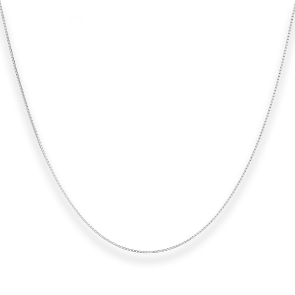 0.9mm Veneziakette aus 375 Weißgold 42cm