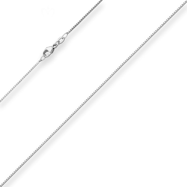 0.9mm Veneziakette aus 375 Weißgold 45cm