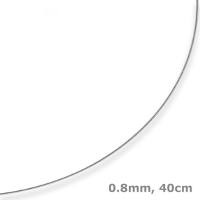 0,8mm Halsreif Tondakette Kette Collier Omegareif aus 750 Gold Weißgold 40cm