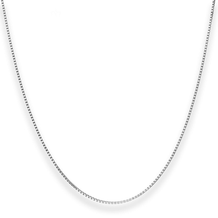 0.9mm Veneziakette aus 750 Weißgold 42cm