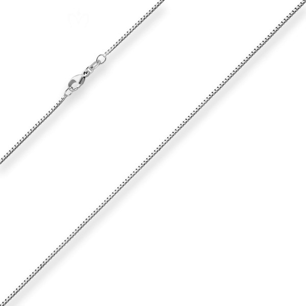 1.2mm Veneziakette aus 750 Weißgold 36cm