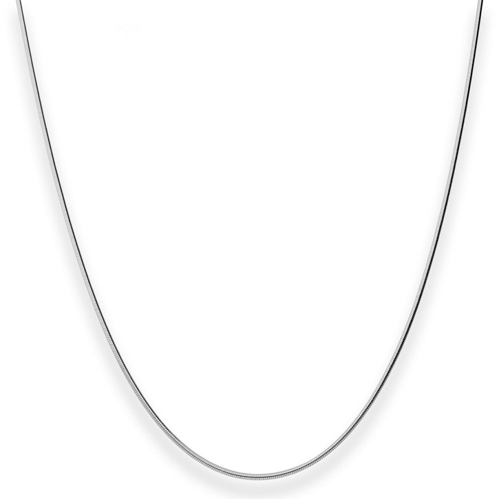 0.9mm Schlangenkette aus 585 Weißgold 42cm