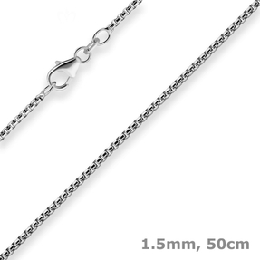 1,5mm Veneziakette rund Goldkette Collier Halskette aus 585 Gold Weißgold 50cm 1,5mm Veneziakette rund Goldkette Collier Halskette aus 585 Gold Weißgold 50cm