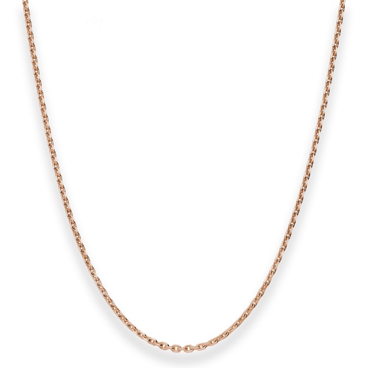 1.9mm Ankerkette diamantiert aus 585 Rotgold 55cm