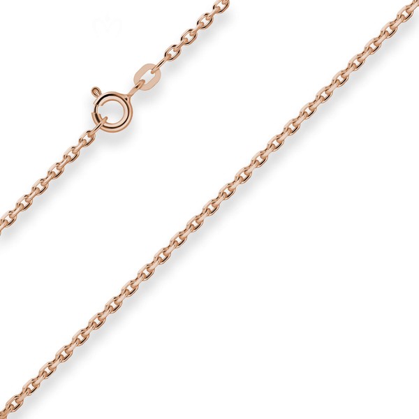 1.9mm Ankerkette diamantiert aus 585 Rotgold 55cm