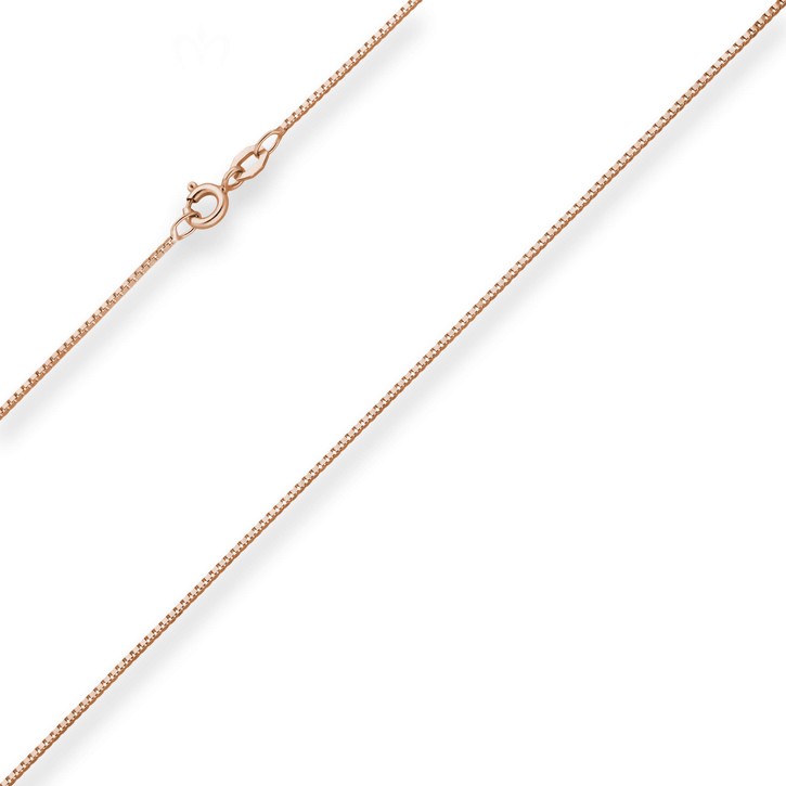 0.9mm Veneziakette aus 585 Rotgold 50cm