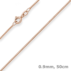 0,9mm Veneziakette Goldkette Collier Halskette aus 585 Gold Rotgold 50cm 0,9mm Veneziakette Goldkette Collier Halskette aus 585 Gold Rotgold 50cm