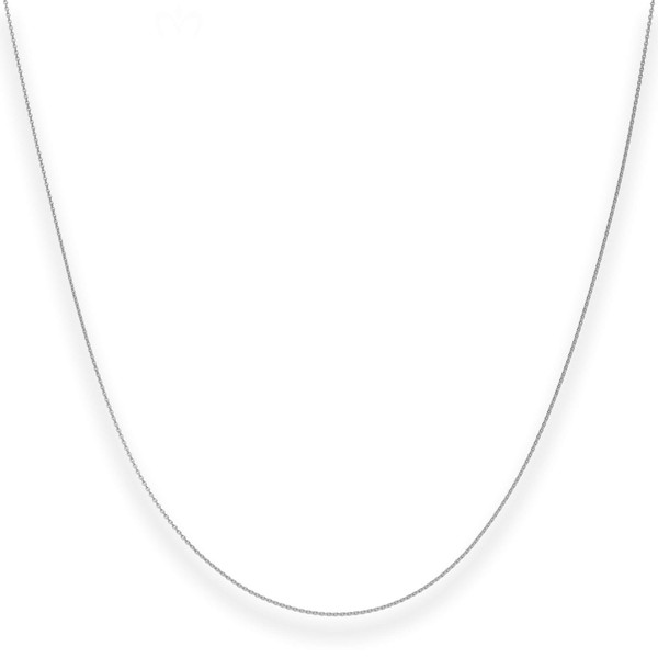 0.8mm Rund-Ankerkette aus 585 Weißgold 45cm mit Zwischenöse