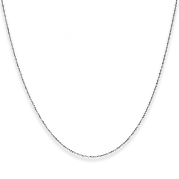 1.1mm Rund-Ankerkette aus 333 Weißgold 45cm