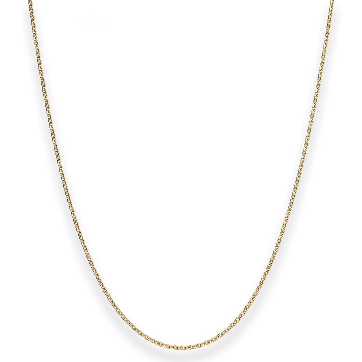 1.5mm Rund-Ankerkette aus 750 Gelbgold 50cm mit Zwischenöse