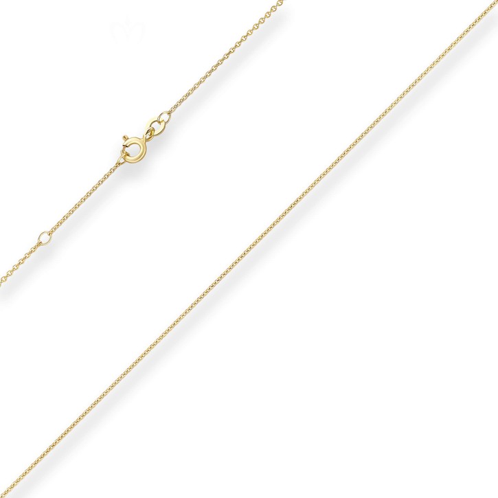 1.2mm Ankerkette flach aus 333 Gelbgold 38cm mit Zwischenöse