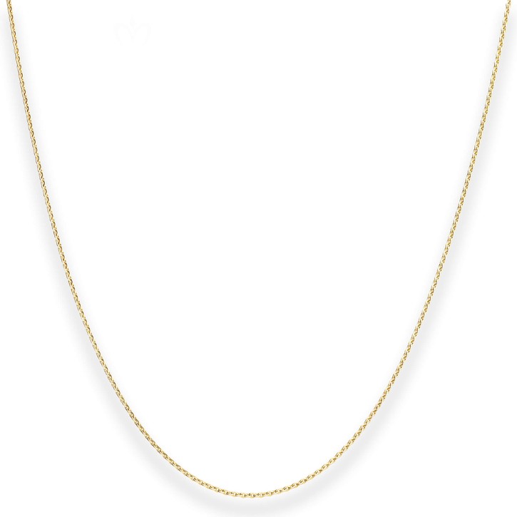 1.2mm Ankerkette flach aus 333 Gelbgold 38cm mit Zwischenöse