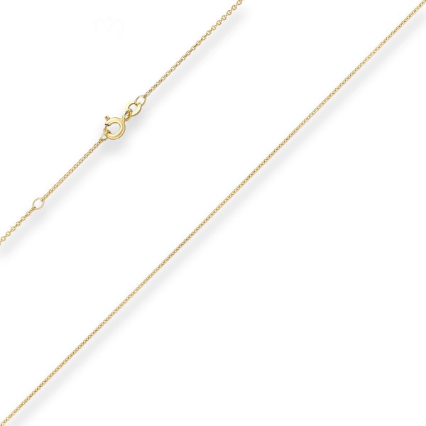 1.2mm Ankerkette flach aus 333 Gelbgold 38cm mit Zwischenöse