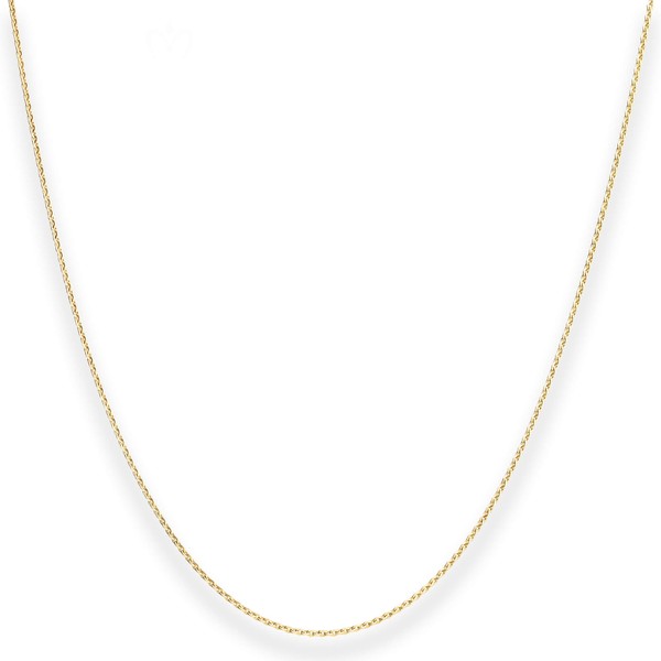 1.2mm Ankerkette flach aus 333 Gelbgold 38cm mit Zwischenöse