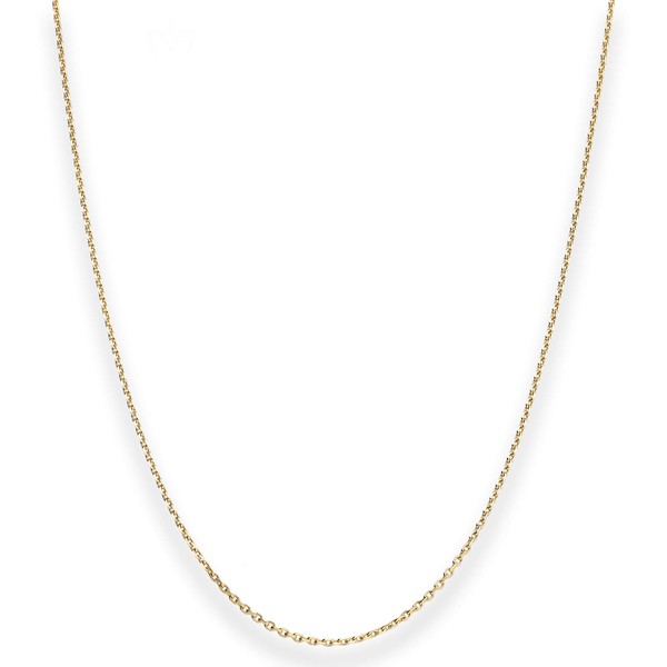 1.3mm Ankerkette diamantiert aus 375 Gelbgold 34cm