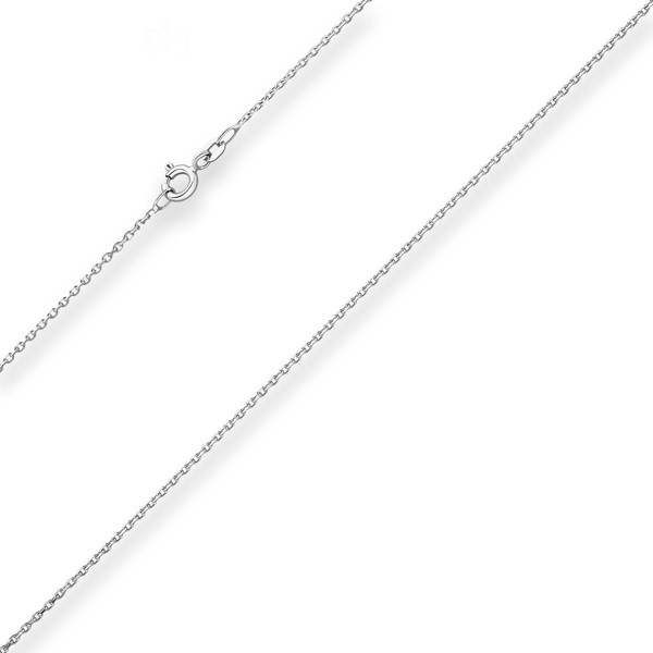 1.3mm Ankerkette diamantiert aus 333 Weißgold 45cm