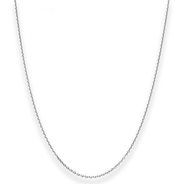 1.3mm Ankerkette diamantiert aus 333 Weißgold 50cm