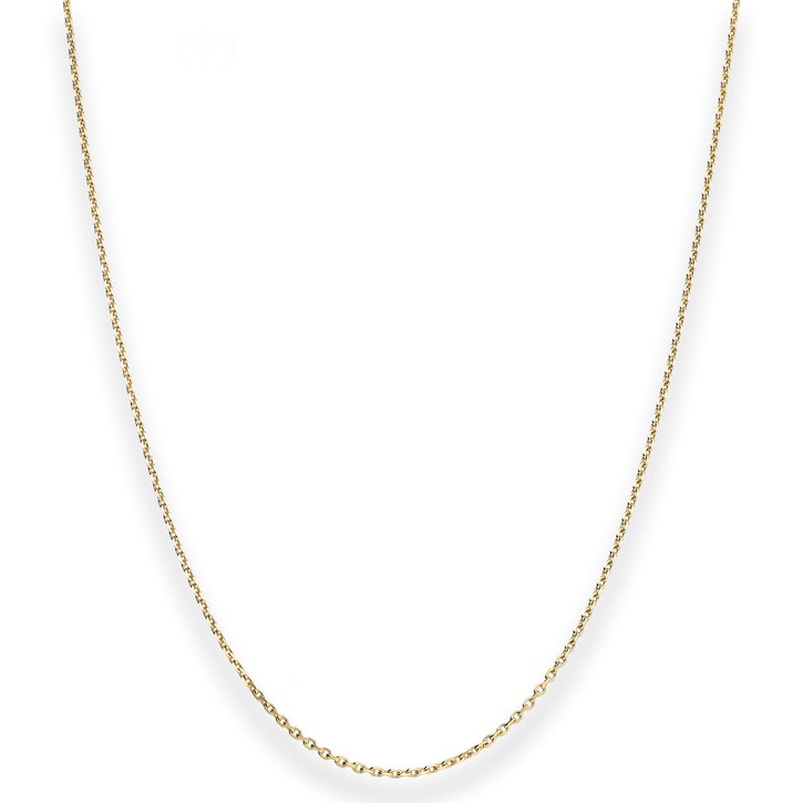 1.3mm Ankerkette diamantiert aus 585 Gelbgold 50cm