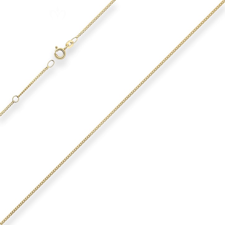 1.4mm Panzerkette aus 585 Gelbgold 42cm mit Zwischenöse