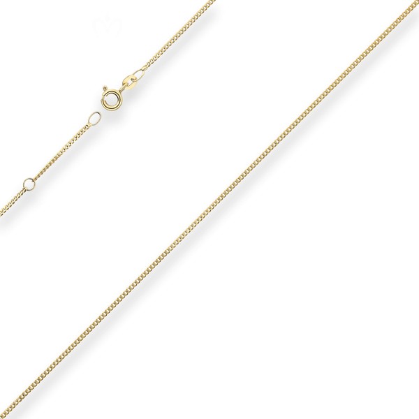 1.4mm Panzerkette aus 585 Gelbgold 42cm mit Zwischenöse