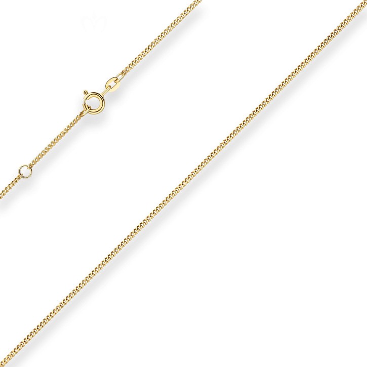 1.6mm Panzerkette aus 585 Gelbgold 42cm mit Zwischenöse