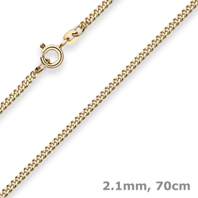 2,1mm Panzerkette Goldkette Collier Halskette aus 585 Gold Gelbgold 70cm 2,1mm Panzerkette Goldkette Collier Halskette aus 585 Gold Gelbgold 70cm