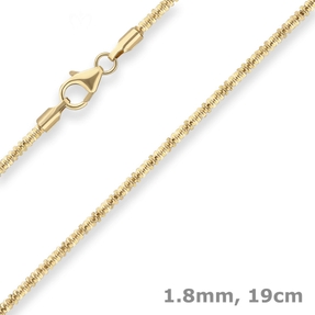 1,8mm Armband Criss-cross-Kette Armschmuck aus 585 Gold Gelbgold 19cm 1,8mm Armband Criss-cross-Kette Armschmuck aus 585 Gold Gelbgold 19cm