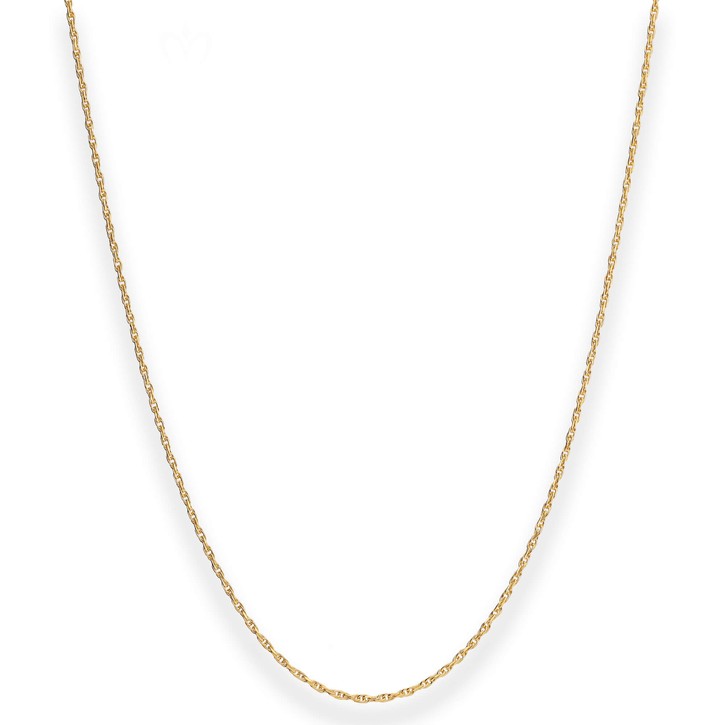 1.3mm Doppelankerkette aus 750 Gelbgold 45cm