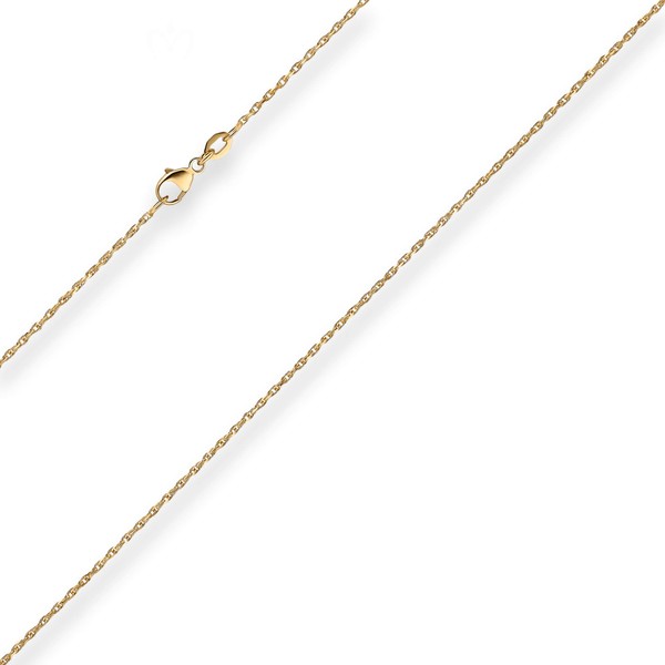 1.3mm Doppelankerkette aus 750 Gelbgold 45cm
