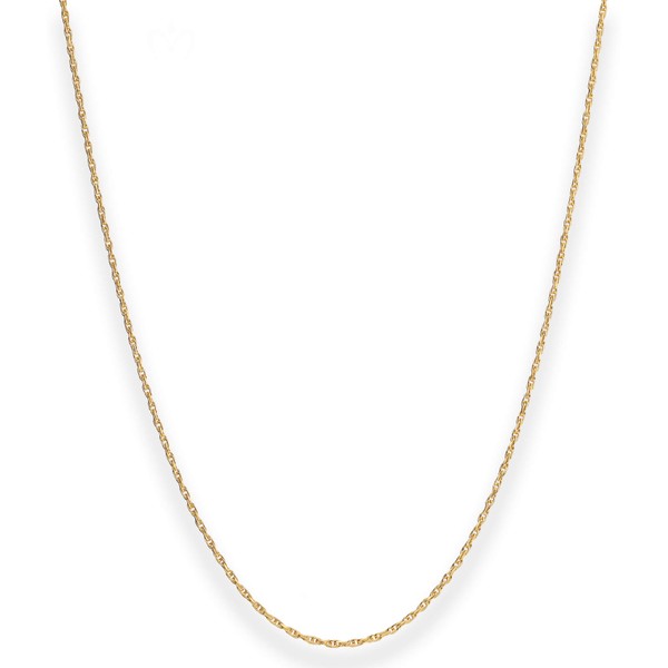 1.3mm Doppelankerkette aus 750 Gelbgold 45cm