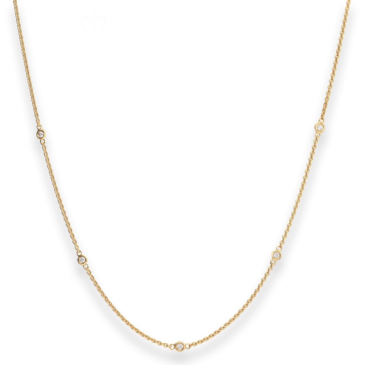 Rund-Ankerkette aus 375 Gelbgold 45cm