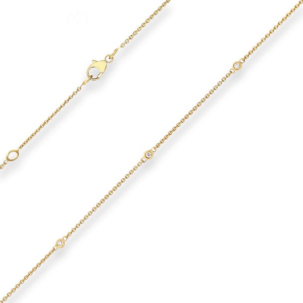 Rund-Ankerkette aus 375 Gelbgold 45cm