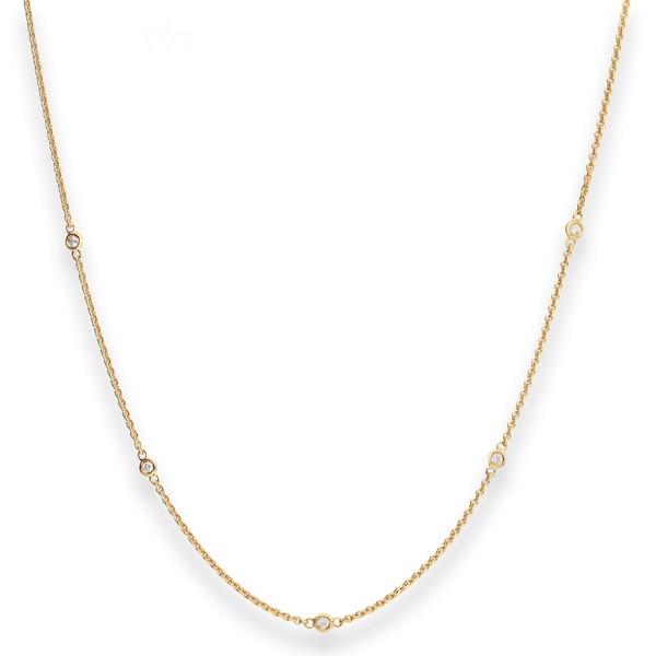 Rund-Ankerkette aus 375 Gelbgold 45cm