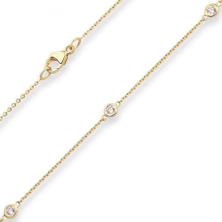 Rund-Ankerkette aus 585 Gelbgold 45cm