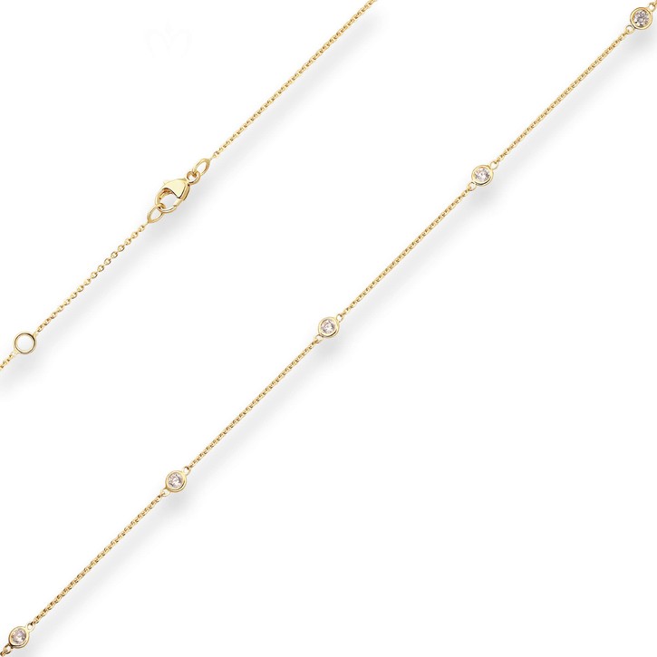 Rund-Ankerkette aus 585 Gelbgold 45cm