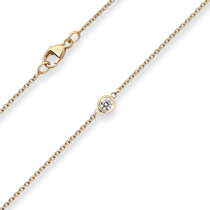 Rund-Ankerkette aus 585 Gelbgold 45cm