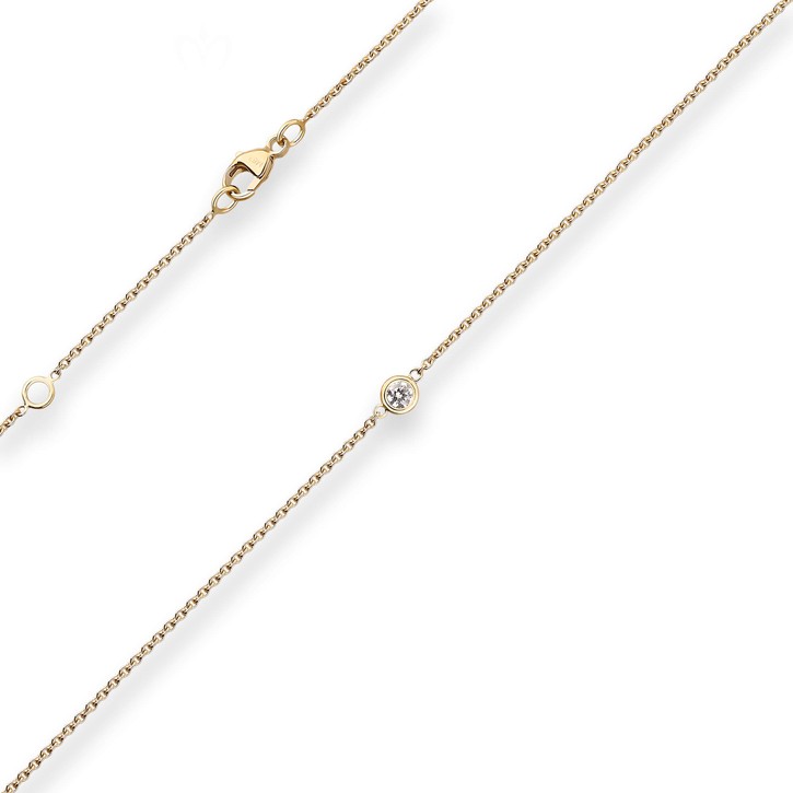 Rund-Ankerkette aus 585 Gelbgold 45cm