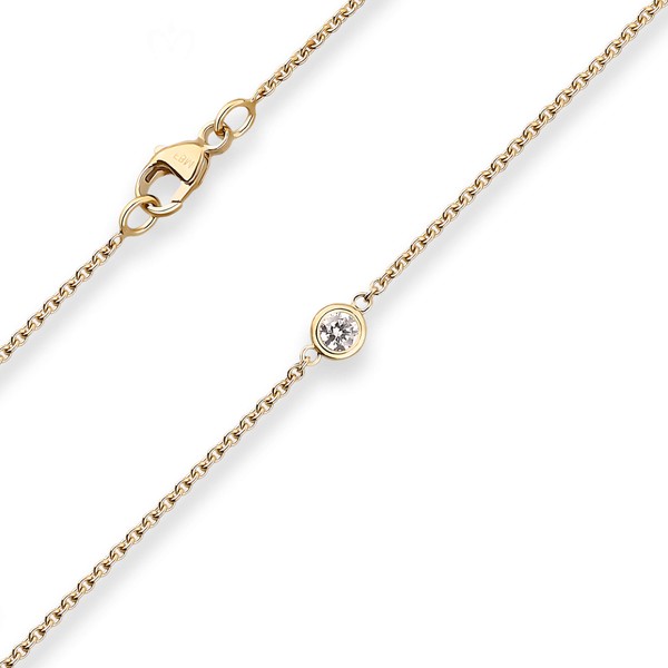 Rund-Ankerkette aus 585 Gelbgold 45cm